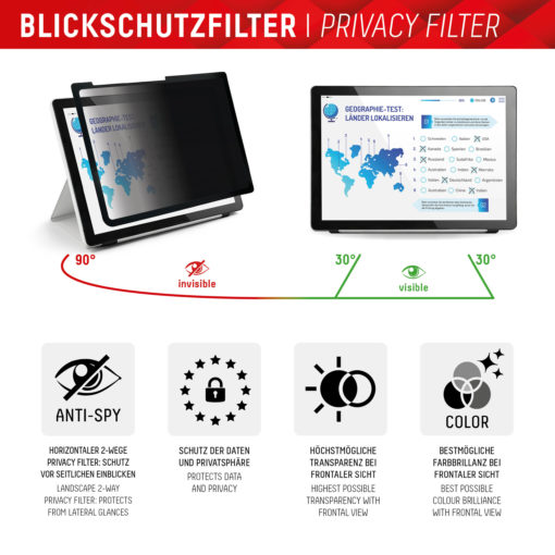 Displex Tablet Privacy Safe Blickschutzfilter – Bild 3
